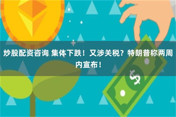 炒股配资咨询 集体下跌！又涉关税？特朗普称两周内宣布！
