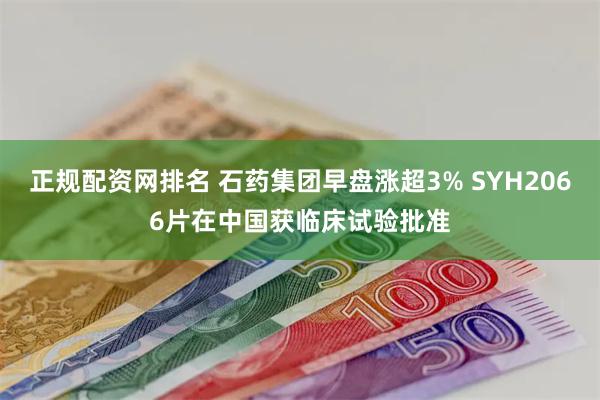 正规配资网排名 石药集团早盘涨超3% SYH2066片在中国获临床试验批准