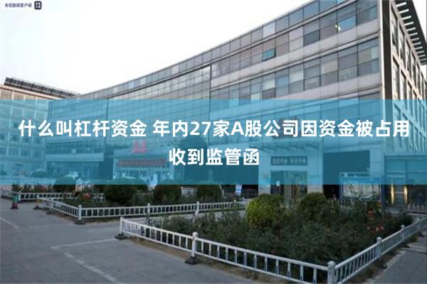 什么叫杠杆资金 年内27家A股公司因资金被占用收到监管函